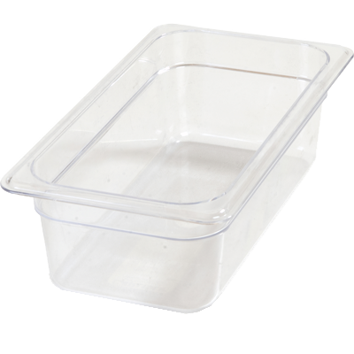 Carlisle 3066107 1/3 Size 3.8 Qt. PolyCarbonate Clear Storplus Food Pan