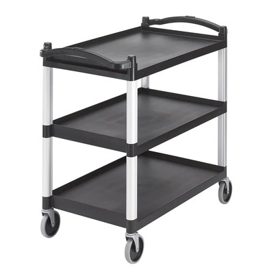 Cambro BC340KD110 3-Shelf 400 lb. Capacity Black Utility Cart