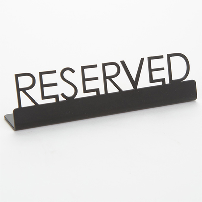 American Metalcraft SBR5 5" Black Stainless Steel Reserved Sign