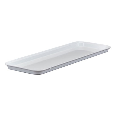 Cambro 926MT148 8-7/8" x 25-9/16" x 1" White Rectangular Fiberglass Market Display Tray - 12/Case