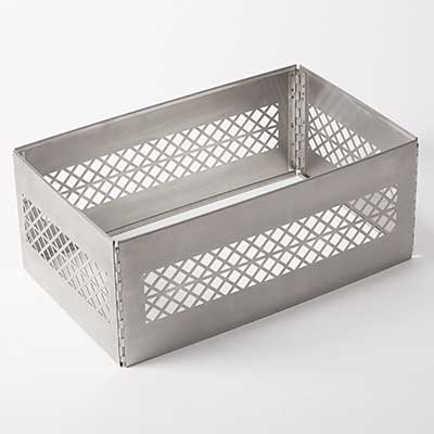 American Metalcraft KSMC20 20.13" L x 12.63" W x 8.25" H Stainless Steel Rectangle Milk Crate
