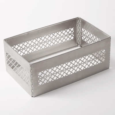 American Metalcraft KSMC20 20.13" L x 12.63" W x 8.25" H Stainless Steel Rectangle Milk Crate