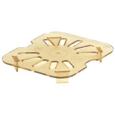 Cambro 60HPD150 H-Pan 1/6 Size Amber Drain Shelf - 6/Case