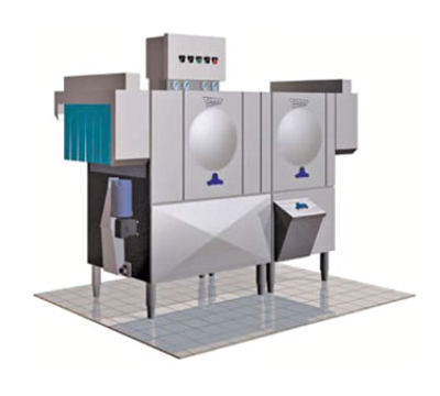 Stero ER76S High Temp Dishwasher With 32&quot;Power Scrapper With Conveyor Type 208 Volts