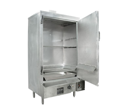 Town SM-36-L-STD-N 36" W Left Hinged Door Galvanized Steel Exterior Natural Gas MasterRange Smokehouse - 75,000 BTU