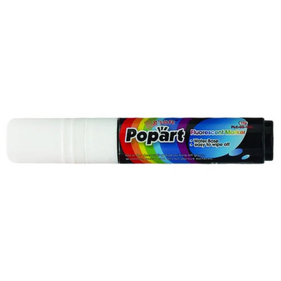 Winco MBPM-W 0.06" Chisel Tip Neon White Deluxe Plus Neon Marker