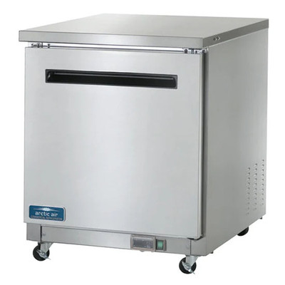Arctic Air AUC27F 27.88" W One Door Stainless Steel Reach-In Freezer Work Top Counter
