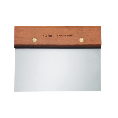 Dexter 19790 Traditional Dough Cutter Scraper 6" x 3" Stainless Steel Blade Rosewood Handle