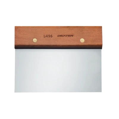 Dexter 19790 Traditional Dough Cutter Scraper 6" x 3" Stainless Steel Blade Rosewood Handle