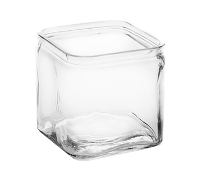 American Metalcraft GJ40 40 Oz. Clear Square Glass Jar