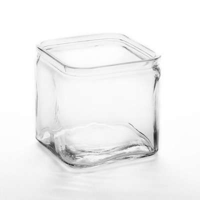 American Metalcraft GJ40 40 Oz. Clear Square Glass Jar