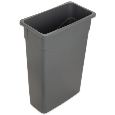Carlisle 34202323 23 Gallon Rectangular Polyethylene Gray Trimline Waste Container