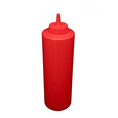 CAC China SQBT-24R 32 Oz. Red Plastic Squeeze Bottle (6 Pack Per Case)
