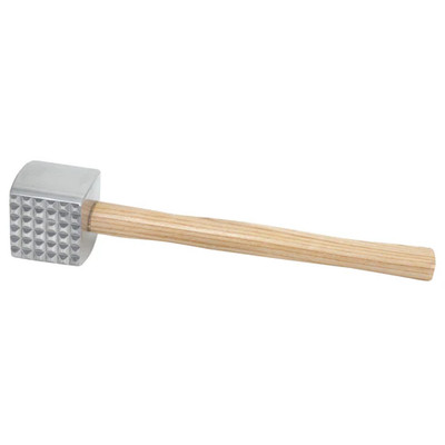 Winco MT-4 13" OAL 3" x 2-1/2" head 2-Sided Aluminum Meat Tenderizer