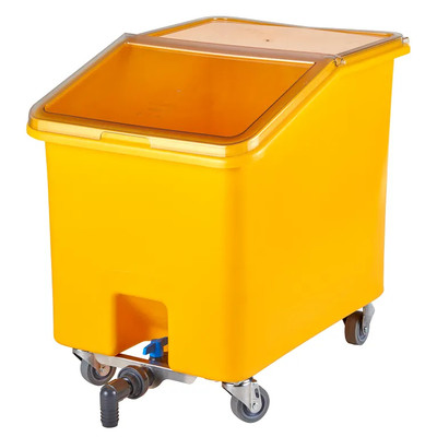 Cambro IBSD37229 Mobile Plastic Construction Sliding Soak Tank