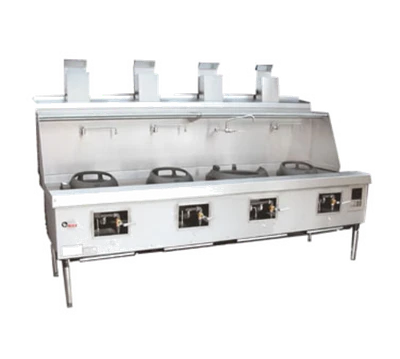 Town MF-4-SS-LP 112" W Liquid Propane Wok Range