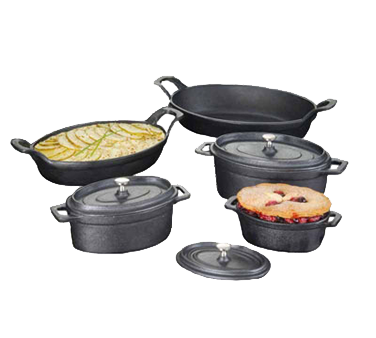 American Metalcraft CIPOV6040 17.5 Oz. Cast Iron Oval Baking Dish