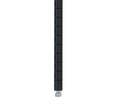 Metro 63Pqbl Qwikslot Post 63-9/16"H Clip Snaps Into Slot Black Epoxy Finish
