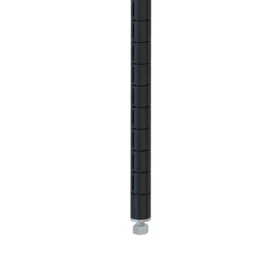 Metro 63Pqbl Qwikslot Post 63-9/16"H Clip Snaps Into Slot Black Epoxy Finish