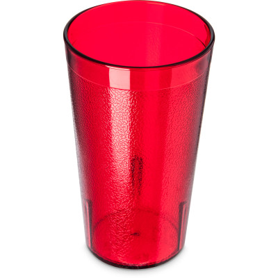 Carlisle 521210 12 Oz. Ruby SAN Plastic Textured Exterior Stackable Tumbler