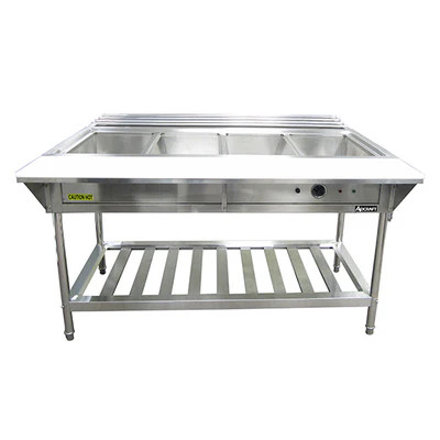 Admiral Craft EST-240 57.25" W Stainless Steel 4 Compartment Water Bath Steam Table - 208/240 Volts