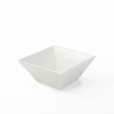 American Metalcraft WFB9 85 Oz. Porcelain White Square Prestige Bowl