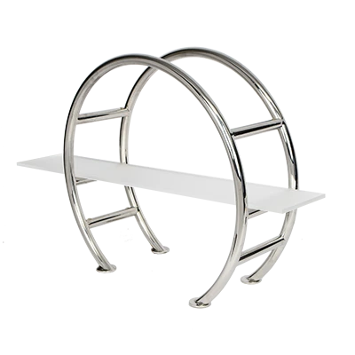 Eastern Tabletop 1750AC 23-1/2"W x 9-1/2"D x 21"H 18/10 Stainless Steel Circular Tabletop Display