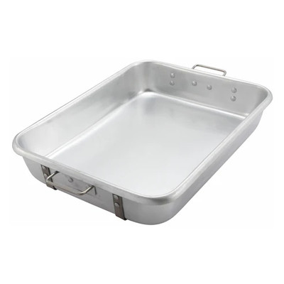 Winco ALRP-1824 24" x 4.5" Double Roast Pan