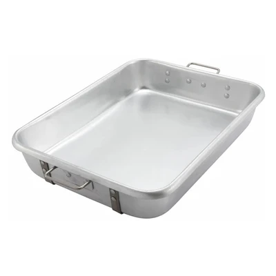 Winco ALRP-1824 24" x 4.5" Double Roast Pan
