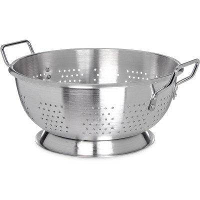 Carlisle 60279 11 Qt. Aluminum Satin Finish Colander