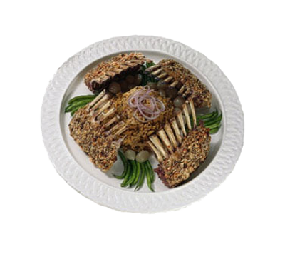 Bon Chef 2301FGLDREVISION Ceramic Fiesta Gold Round Trellis Platter