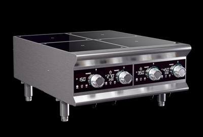 Vollrath 924HDI-2900 24" W Stainless Steel 2 Burners Countertop Heavy-Duty Induction Ranges - 240 Volts