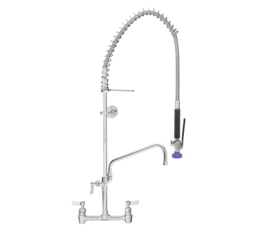Fisher 48920 14" Spout Wall Bracket 8" OC Splash-Mounted Pre-Rinse Unit