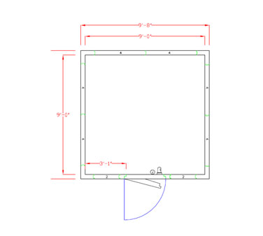 American Panel 10X10C-O 116" W x 87.75" H Outdoor Acrylume Floorless Walk-In Cooler