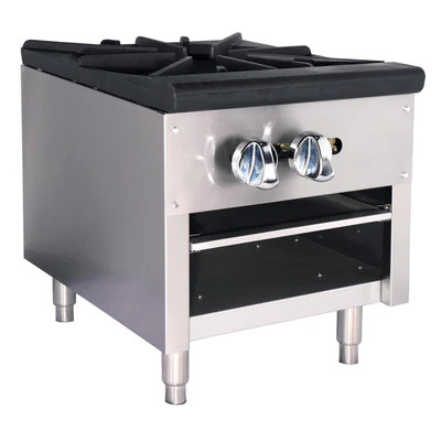 Admiral Craft BDCTSP-1/NG 18" W Natural Gas Black Diamond Stock Pot Burner - 80,000 BTU
