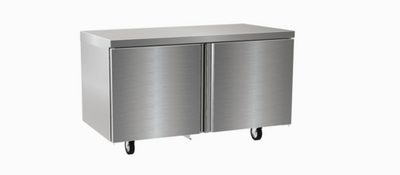 Delfield 4460NP 60"W Stainless Steel Two-Section 2 Doors Reach-In Worktop and Undercounter - 115 Volts
