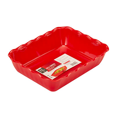Cambro DC10404 13-3/4&quot;W Red Rectangle Deli Crock - 6/Case