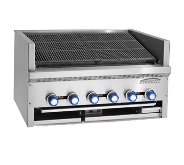 Imperial IABR-72 72" Gas Countertop Steakhouse Charbroiler - 240,000 BTU