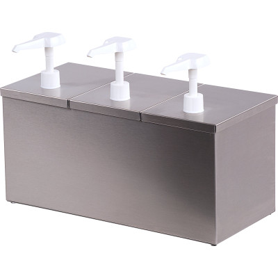 Carlisle 38623IB Topping Rail Dispenser 15.88"W x 7.38"D x 11"H Insulated Triple Unit Countertop Design