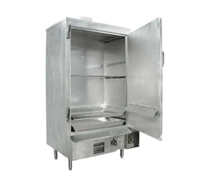 Town SM-36-L-STD-P 36" W Left Hinged Door Galvanized Steel Exterior Propane Gas MasterRange Smokehouse - 75,000 BTU
