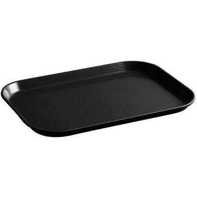 Cambro 1015MT110 10-1/8" x 15" x 3/4" Black Rectangular Fiberglass Market Display Tray