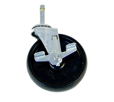New Age C485 5" Dia Polyurethane Tread Swivel Stem Caster With Brakes - 135 Lbs.
