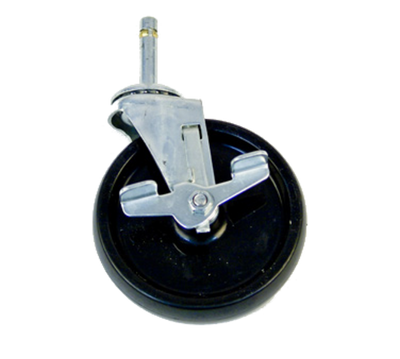 New Age C485 5" Dia Polyurethane Tread Swivel Stem Caster With Brakes - 135 Lbs.