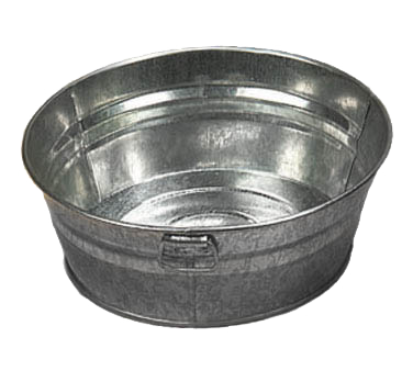 American Metalcraft MTUB93 47 Oz. Round Galvanized Tub 8.88" Dia. x 3.13" H