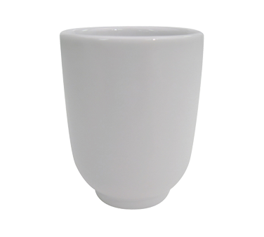 CAC China SHA-17 8 Oz. Super White Porcelain Round Tall Sushia Tea Cup (3 Dozen Per Case)
