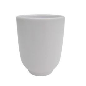 CAC China SHA-17 8 Oz. Super White Porcelain Round Tall Sushia Tea Cup (3 Dozen Per Case)