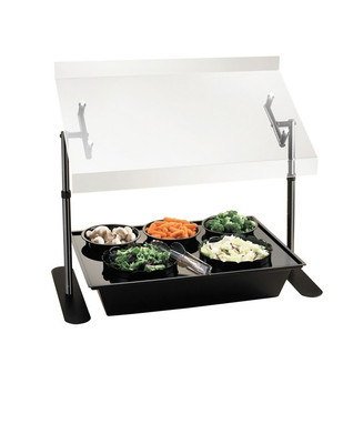 Cal-Mil 751-3 30"W Black Portable Sneezeguard