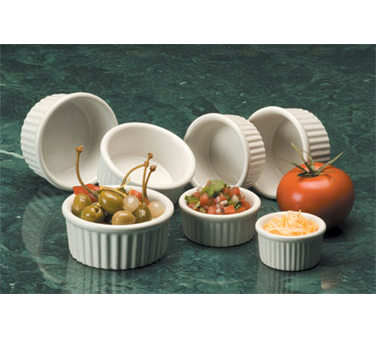 American Metalcraft CRMK2 2.88&quot; 2 Oz. Ceramic White Ceramekins Ramekin