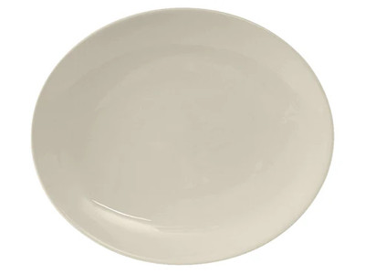 Tuxton VEH-130 Ceramic American White/Eggshell Oval Platter (1 Dozen)