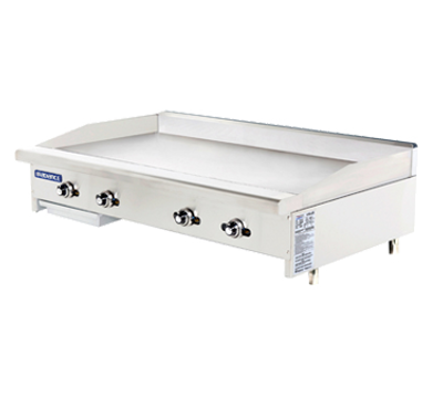 Turbo Air TATG-48-NG 48&quot; Natural Gas Countertop Radiance Griddle - 88,000 BTU